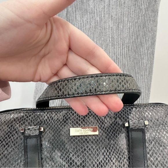 Kate Spade Parliament Square Exotic Savannah Satchel Bag In Snakeskin - Picture 15 of 16